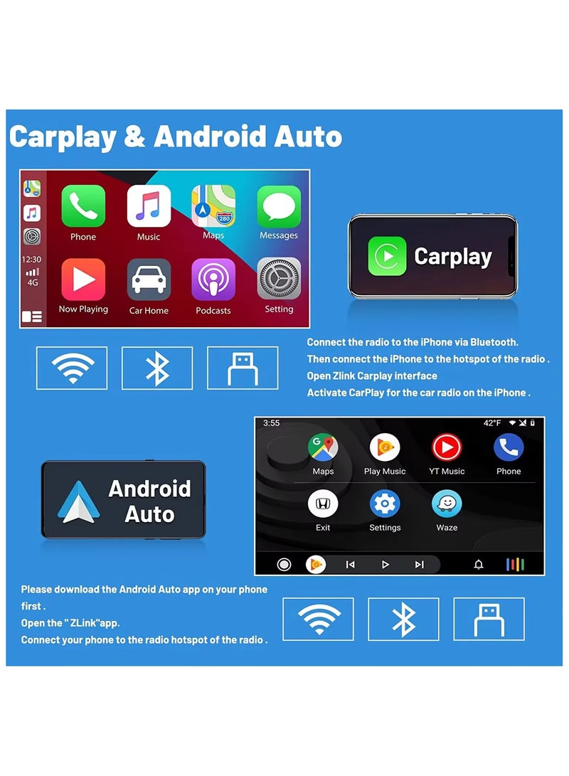 Raymos 12.3 inch Honda Car Stereo   Honda CR-V 2004–2011  Android Screen Support Apple Carplay Android Auto Wireless 4GB RAM Fast Interface included 4G Wifi USB QLED ( 1280x720 ) - Image 3