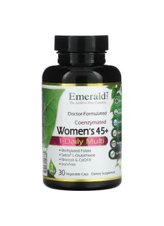 Emerald Laboratories Emerald Laboratories, CoEnzymated Women's 45+, 1-Daily Multi, 30 Vegetable Caps  - Image 1