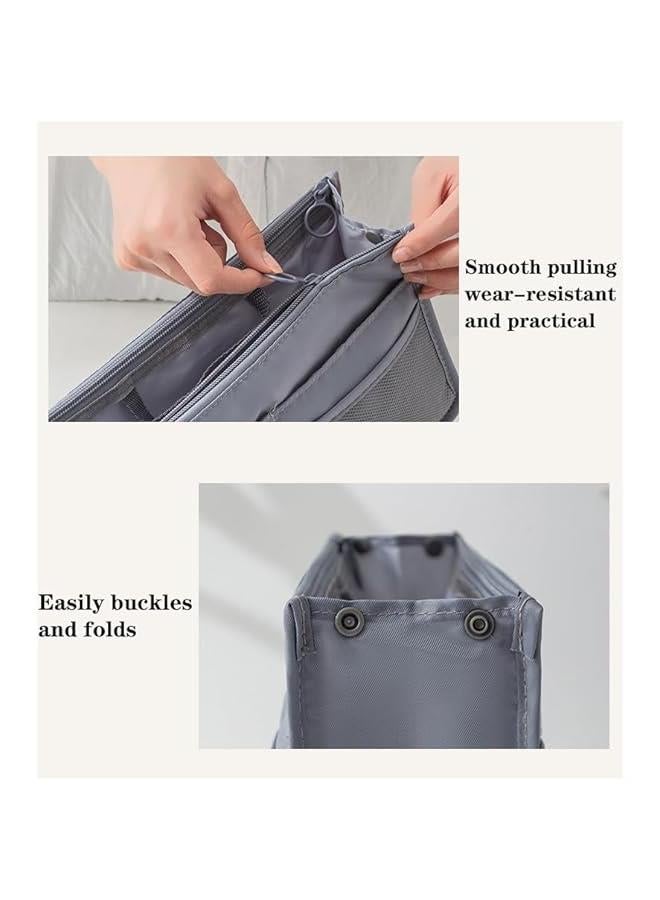 ميكسد مكعبات تعبئة للسفر، 8 مجموعات من منظمات الامتعة مع شنطة ادوات الزينة، شنطة احذية، مستلزمات السفر، بيج - Image 3