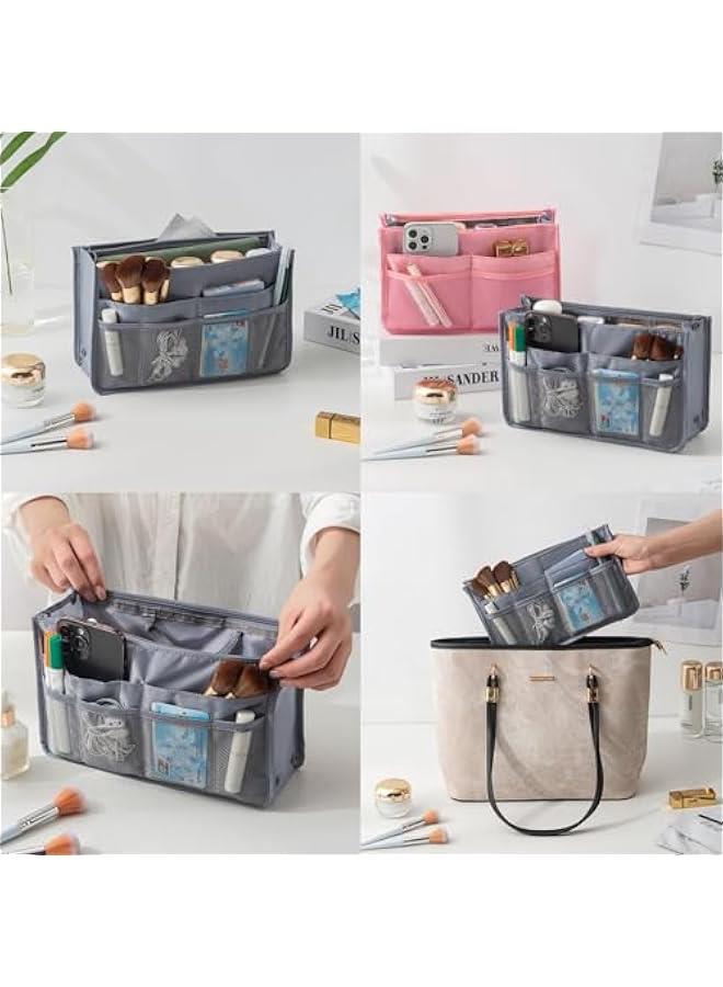 ميكسد مكعبات تعبئة للسفر، 8 مجموعات من منظمات الامتعة مع شنطة ادوات الزينة، شنطة احذية، مستلزمات السفر، بيج - Image 4
