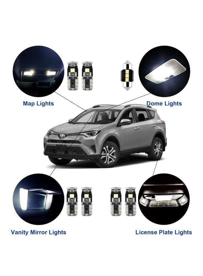 EASY EAGLE LED Interior Car Lights for Toyota-RAV4-2016-2022: 8 Piece Kit White LED Light Bulbs - Super Bright 6000K + Install Tool - Image 2