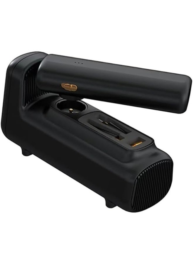 WIWU 5-in-1 Vacuum Cleaner & Air Pump with Light – Black - Image 4