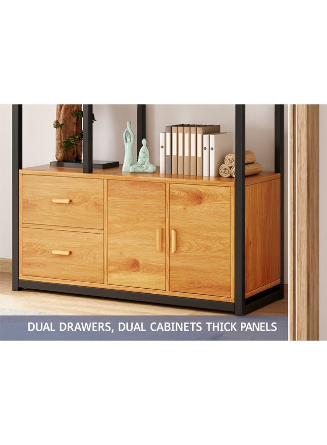 keke Multifunctional Wall Mounted and Floor Standing Bookshelf Space Saving Display Rack with Open Shelves for Home Office and Student Use 120 cm - Image 3