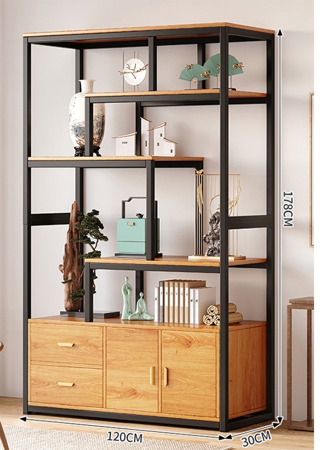 keke Multifunctional Wall Mounted and Floor Standing Bookshelf Space Saving Display Rack with Open Shelves for Home Office and Student Use 120 cm - Image 2