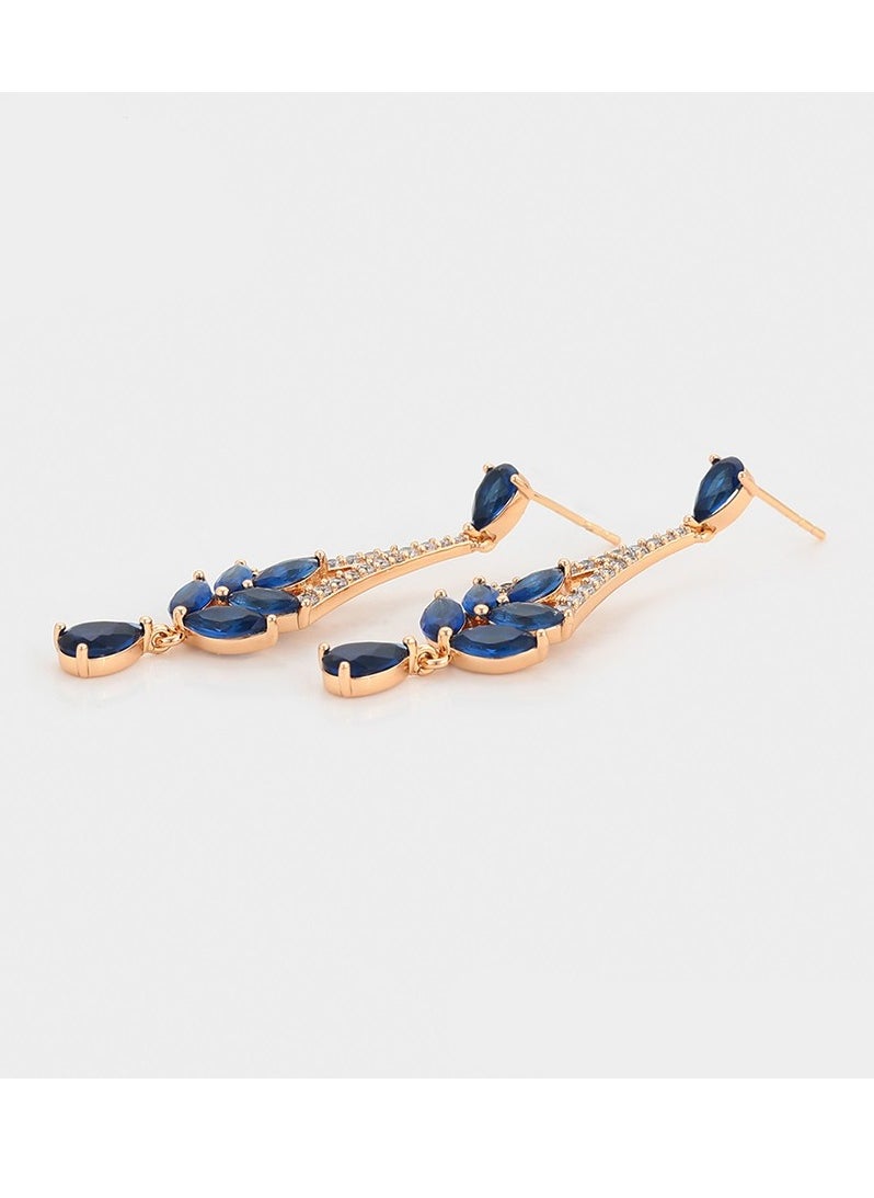 Elegant Gold Plated Earrings - Studded with Zirconia Stones (White - Navy Blue) - pzsku/Z37394C27F97DE85298A4Z/45/_/1727027459/0053393a-febe-4dc8-a7f9-29664941a13a