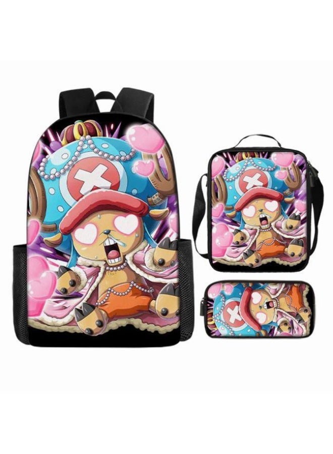 عام أحدث نموذج عالمي من الكرتون طباعة ثلاثة قطعة حقيبة مجموعة ( الطلاب ، الأطفال ، الأصدقاء ، نزهة ، تسلق الجبال ، الخ . ) - Image 2