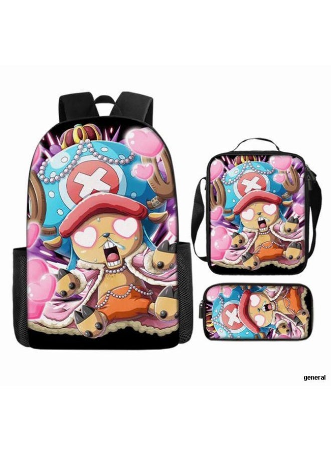 عام أحدث نموذج عالمي من الكرتون طباعة ثلاثة قطعة حقيبة مجموعة ( الطلاب ، الأطفال ، الأصدقاء ، نزهة ، تسلق الجبال ، الخ . ) - Image 1