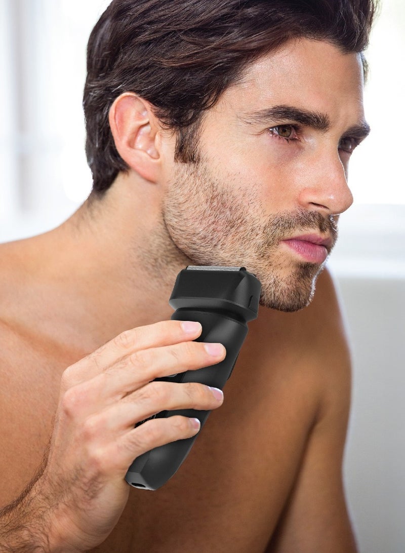 GREEN LION Ultra Glide Pro Men’s Shaver/ Wet & Dry Use/Stainless Steel Electric Grooming Device/ Rechargeable Shaver/Portable Shaver / Electric Razor with Digital Display - Black - Image 2