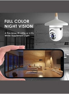 TIGER (Pack of 3) WiFi Surveillance Light Bulb Camera | Full Color Night Vision, Automatic Human Tracking, 360° Panoramic View, HD Zoom | Indoor Smart Security Monitor | Motion Detection, Remote Access via App – Easy Setup – Home & Office Use  - Image 4