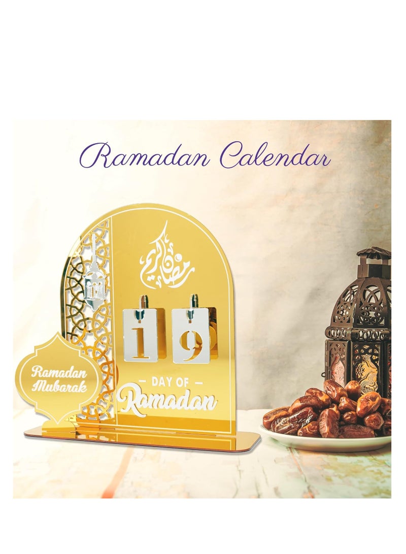 تقويم رمضان - ديكورات رمضان للمنزل تقويم العد التنازلي لرمضان DIY ديكورات رمضان المبارك تقويم رمضان 2025 ديكورات عيد مبارك ديكور طاولة رمضان - Image 2