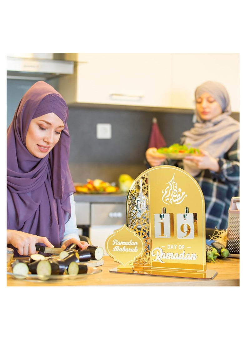 تقويم رمضان - ديكورات رمضان للمنزل تقويم العد التنازلي لرمضان DIY ديكورات رمضان المبارك تقويم رمضان 2025 ديكورات عيد مبارك ديكور طاولة رمضان - Image 4