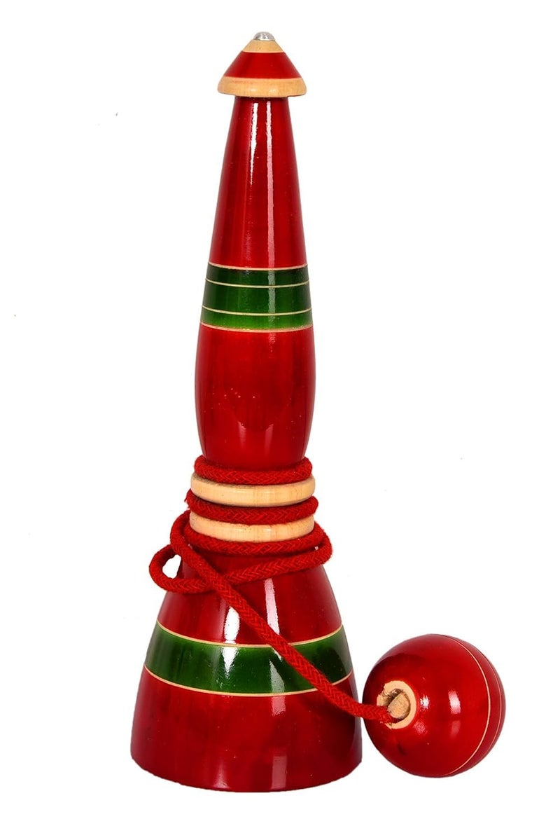 BAALVE™ Premium Cup and Ball Game | Channapatna Wooden Traditional Toy | Skills Development Game | Fun & Learning | Balancing Games | Portable & Durable | Kids & Adults Ages 5+. - Image 1