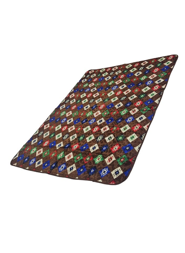 SMART HOME Ground seating mat for trips, camping, hiking, and wilderness, heritage rug, size 200 x 150 cm - Image 4