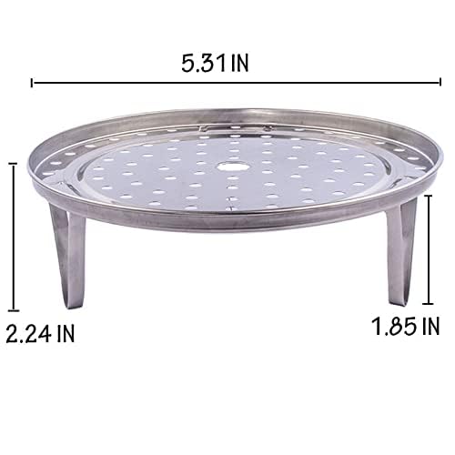 VALAJOGI 2 Pcs Round Steaming Rack Stainless Steel Steamer Tray Food Steamer Rack Kitchen Cooking Pot Tray Detachable VShaped Stand Expandable Plate SmallCOMBO - Image 2