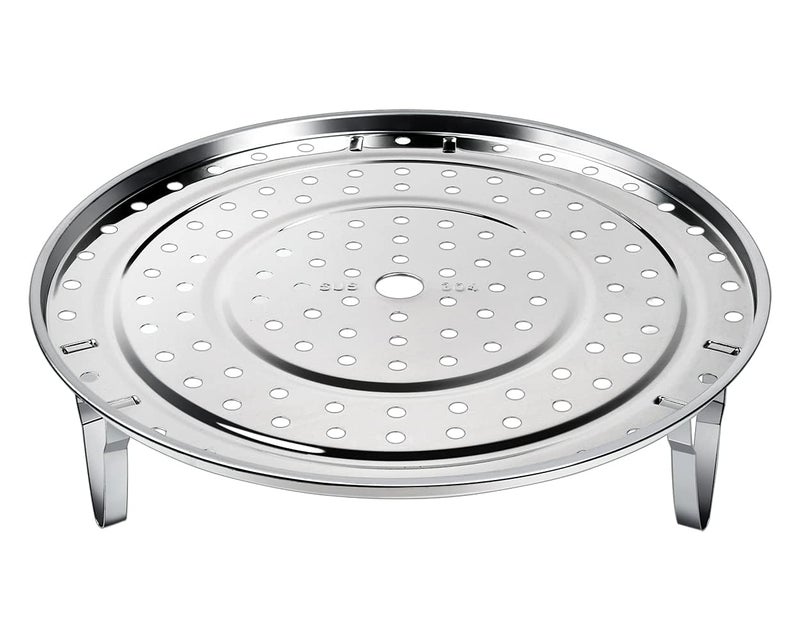 VALAJOGI 2 Pcs Round Steaming Rack Stainless Steel Steamer Tray Food Steamer Rack Kitchen Cooking Pot Tray Detachable VShaped Stand Expandable Plate SmallCOMBO - Image 1