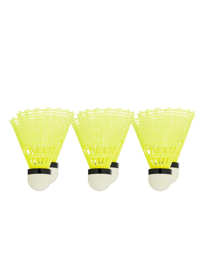 Li-Ning - Li-Ning Attack Nylon Badminton Shuttlecocks (Yellow, Slow Speed) | Synthetic Cork, Extreme Durability, Ideal for Warm Training | 6 Pieces, High-Performance - Image 1
