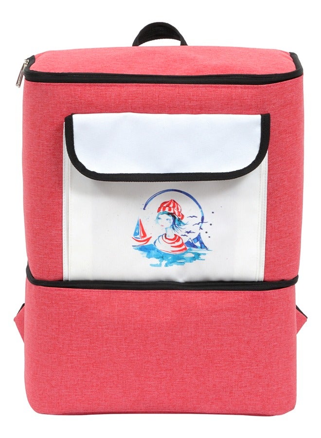 Anemoss Insulated Backpack with 2 Compartments 17L, Soft Cooler Lunch Box Bag, Waterproof Double Deck Insulated Lunch Bag, Carrying Hot and Cold Food Drinks, Ideal for Office, School, Picnic, Camping, Made in Turkey  - Image 2