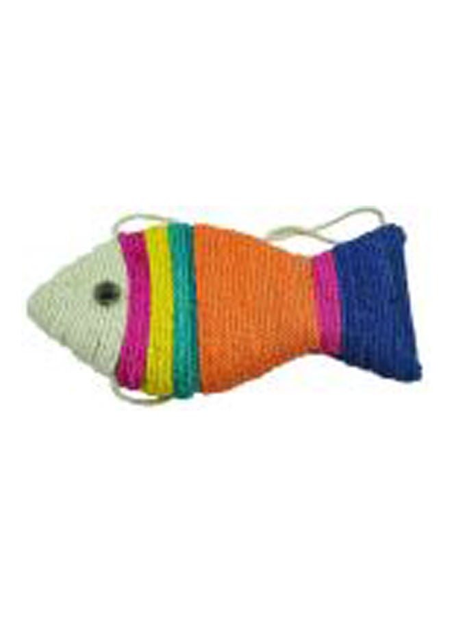 NIBEMINENT Cat Fish Toys Natural Sisal Hanging Scratcher Shape Multicolour