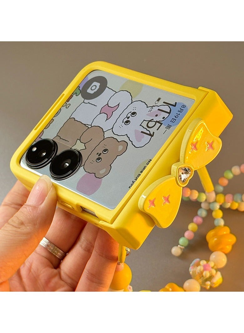 عام حافظة هاتف Xiaomi Mi Mix Flip (2024)، وهي حافظة هاتف لطيفة غير لامعة مقاومة للصدمات ومقاومة لبصمات الأصابع، وحزام رفيع وسلسلة مفاتيح - Image 2