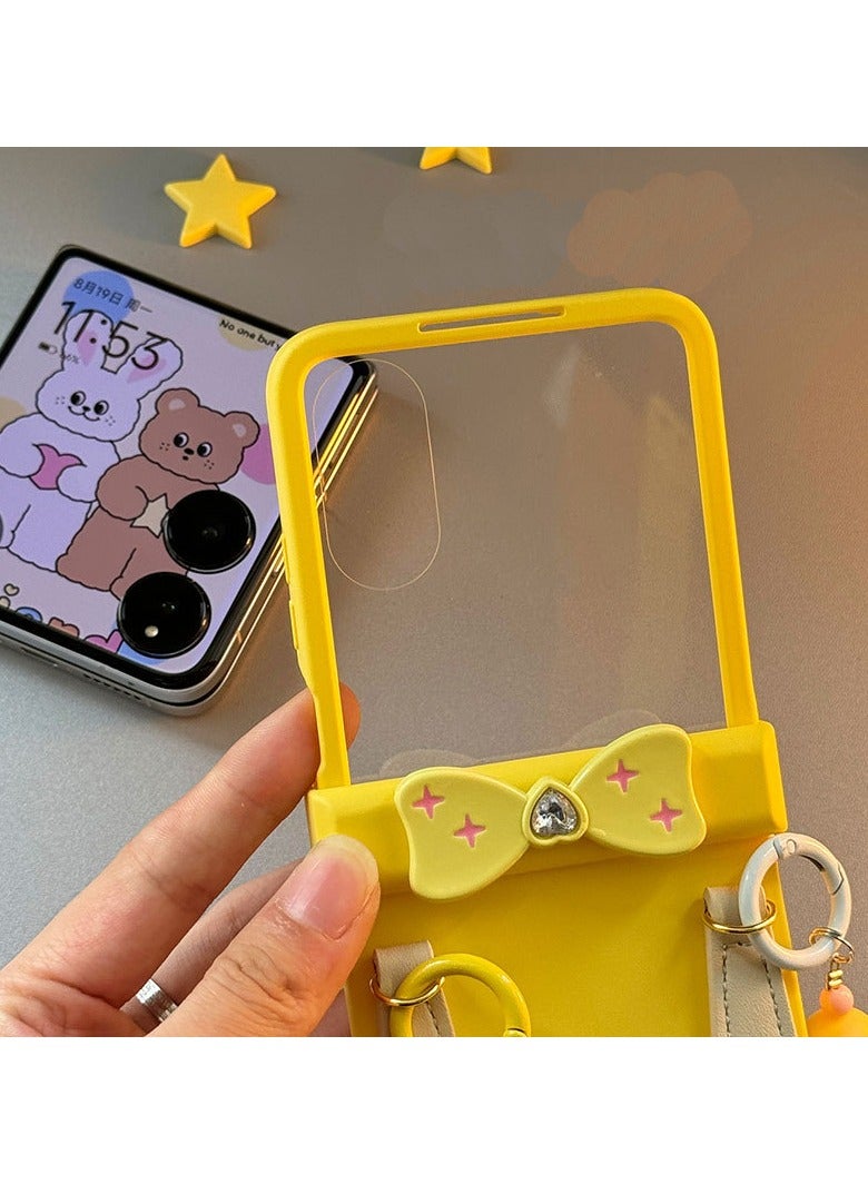 عام حافظة هاتف Xiaomi Mi Mix Flip (2024)، وهي حافظة هاتف لطيفة غير لامعة مقاومة للصدمات ومقاومة لبصمات الأصابع، وحزام رفيع وسلسلة مفاتيح - Image 4