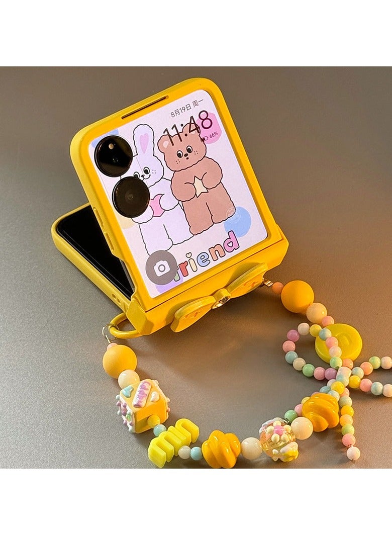 عام حافظة هاتف Xiaomi Mi Mix Flip (2024)، وهي حافظة هاتف لطيفة غير لامعة مقاومة للصدمات ومقاومة لبصمات الأصابع، وحزام رفيع وسلسلة مفاتيح - Image 3