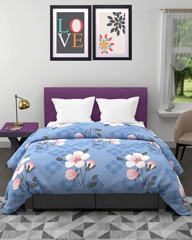 KEA Microfiber Printed Double Bed Comforter Comforter 200 GSM Size 85x95 Inch Comforter Double - Image 1