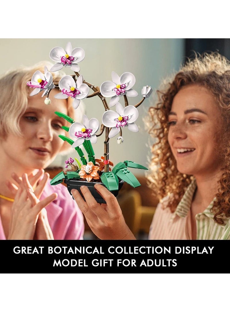 Orchid Flowers Building Kit 581 Pieces Creative Gift Botanical Collection Blocks