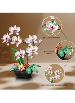 Y&D Orchid Flowers Building Kit 581 Pieces Creative Gift Botanical Collection Blocks  - Image 4