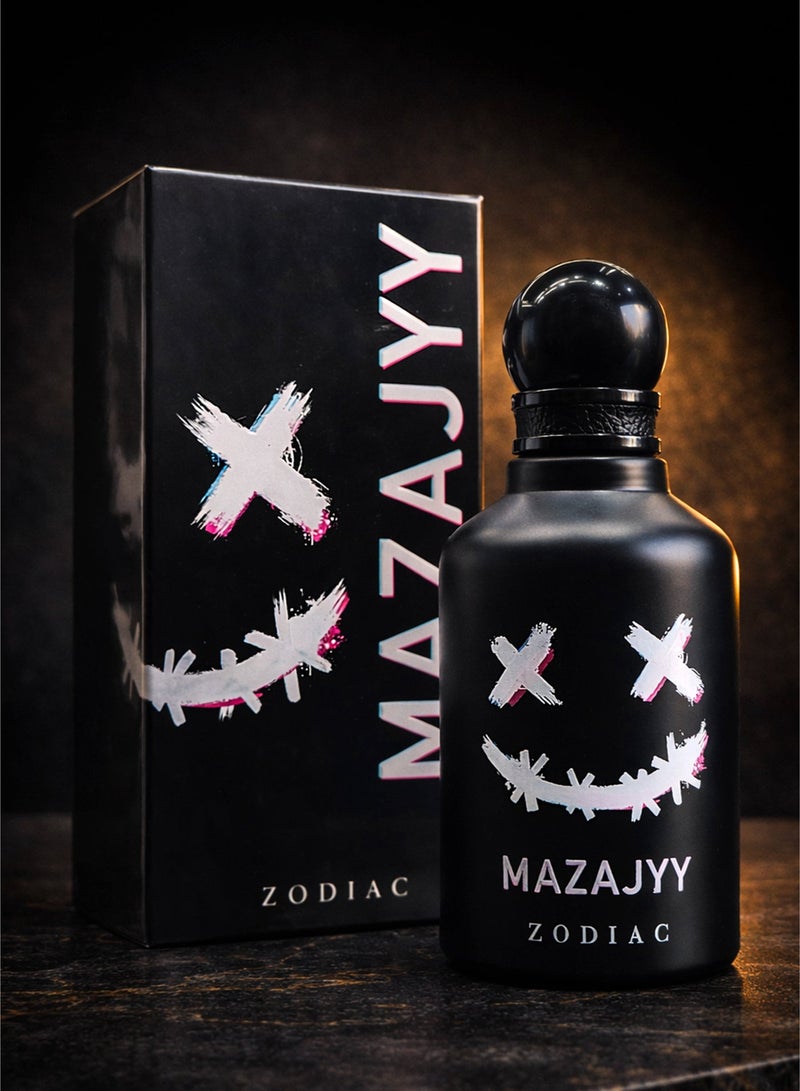Zodiac Mazajyy Premium Eau De Perfume 90ml | Fruity Leather Perfume for Men with Citrus, Woody & Musky Accords | Best Smoky Men's Perfume - Image 1