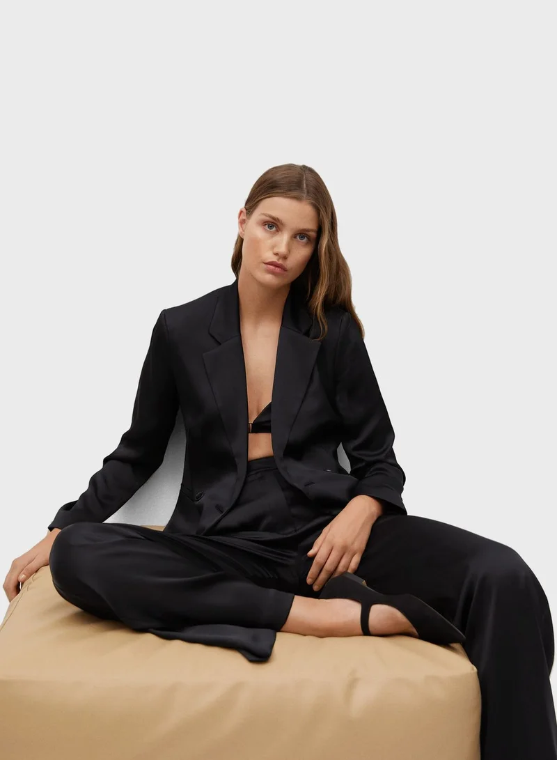 MANGO Wide Leg Pants