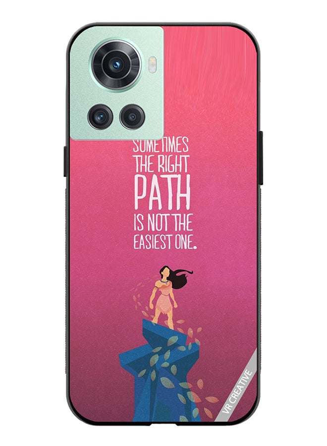 VR CREATIVE Protective Case Cover For OnePlus 10R Sometimes The Right Path Design Multicolour - Image 1