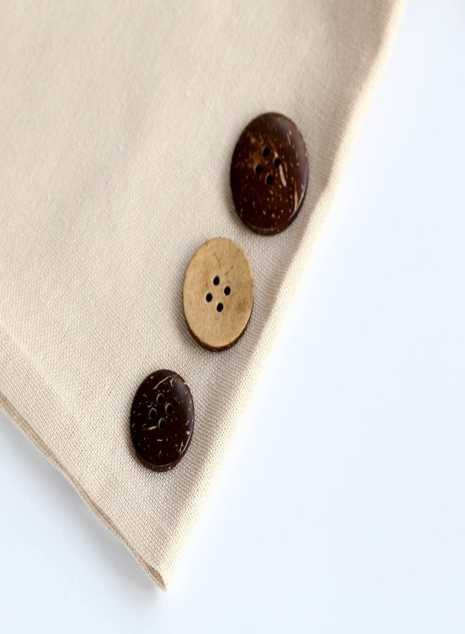 GANSSIA 266 PCS Coconut Shell Buttons 8 Sizes Assorted (10mm-25mm) 4 Holes Coconut Button for Garment Sewing or DIY Crafts - Image 5