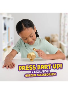 WowWee My Squishy Little Golden Dumpling â€“ Interactive Doll Collectible with Accessories â€“ Dart (Gold)  - Image 3