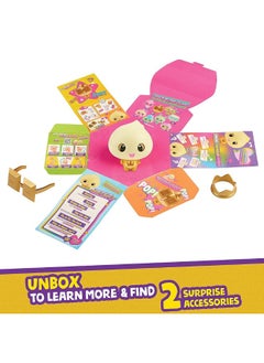 WowWee My Squishy Little Golden Dumpling â€“ Interactive Doll Collectible with Accessories â€“ Dart (Gold)  - Image 4