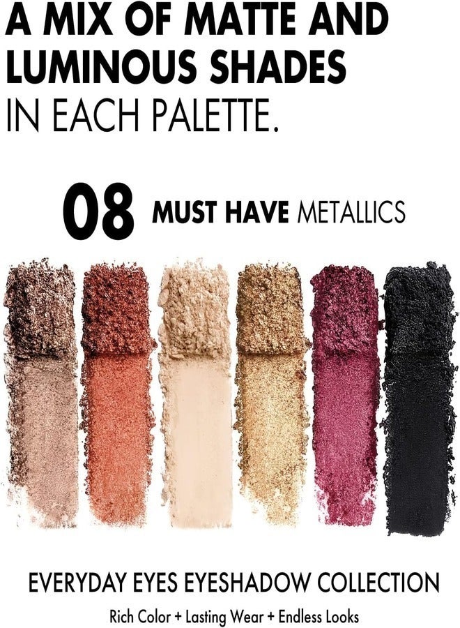 Milani Everyday Eyes Eyeshadow Palette – 08 Must Have Metallics (Limited Edition) | 6 Ultra-Pigmented Shades, Blendable & Long-Lasting - Image 5