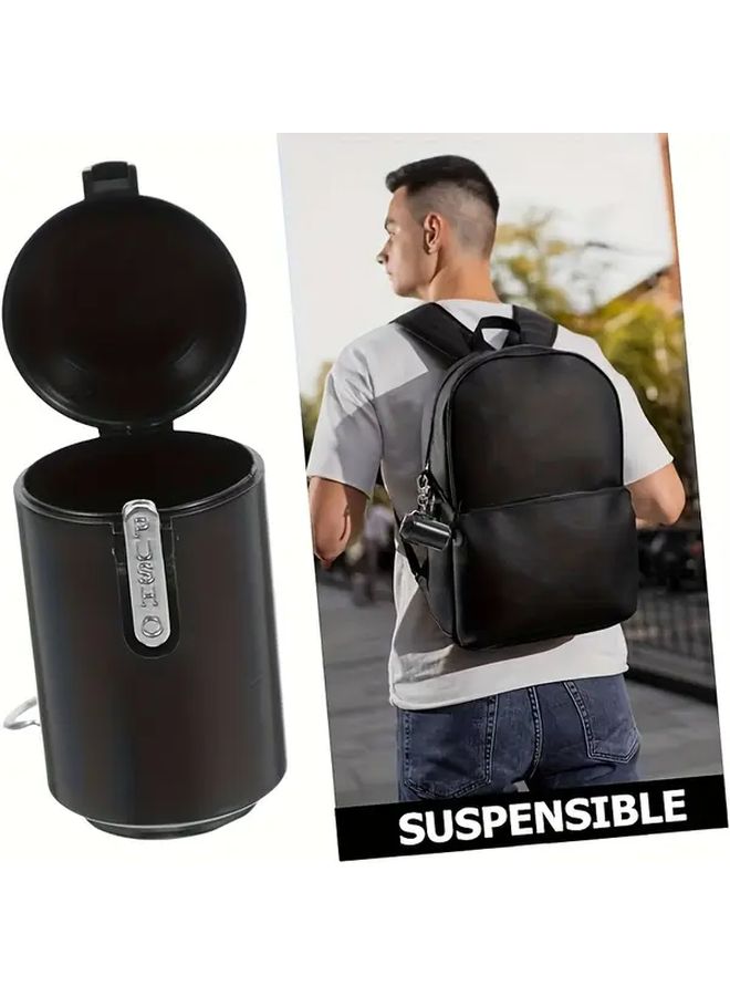 Blue Portable Metal Ashtray With Lid For Car Home Office Travel Easy Clean Gift - Image 3