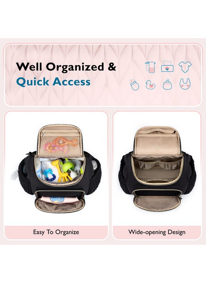 MOMMORE - Diaper Bag Small Diaper Backpack Stylish Baby Maternity Bags Travel Backpacks With Insulated Pockets Changing Pad Stroller Straps - Image 1