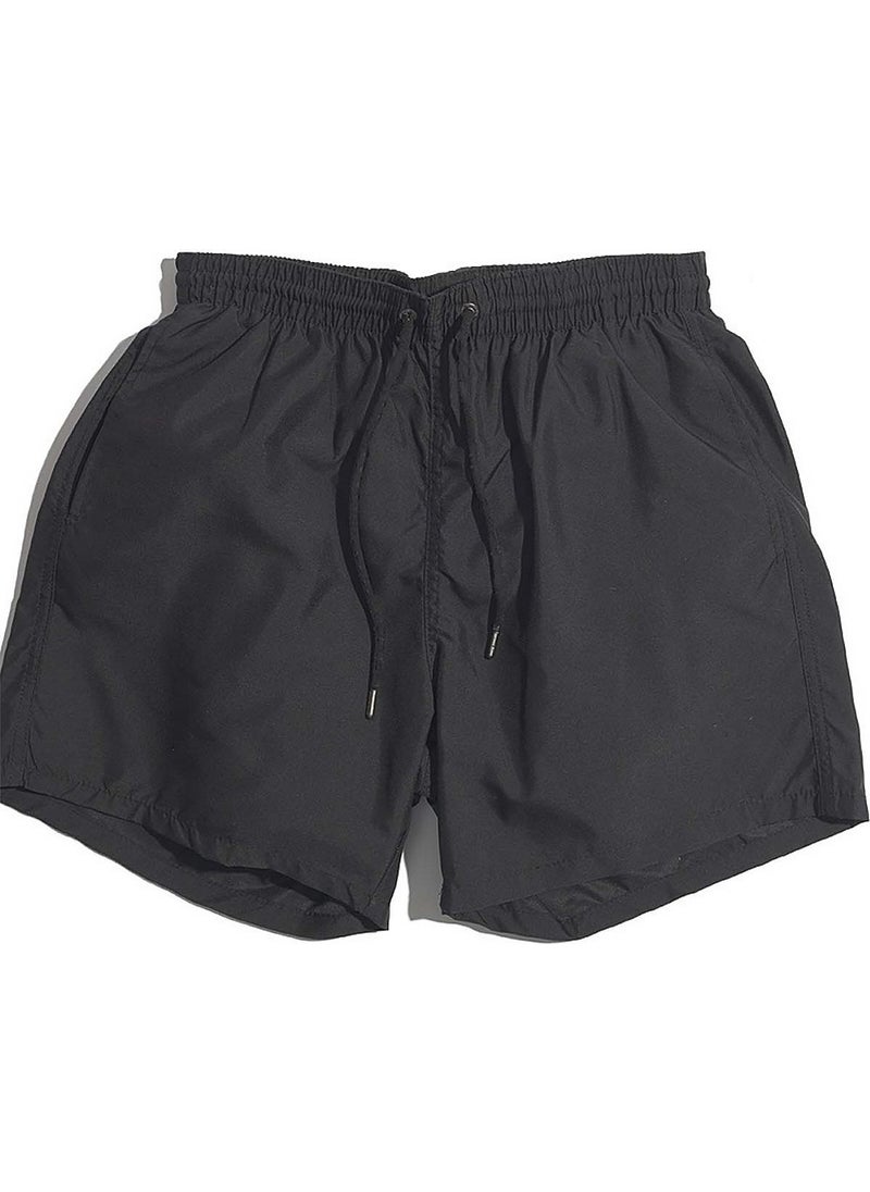 Angelsin Men's Basic Standard Size Swimsuit with Pockets Swim Shorts  - Image 3