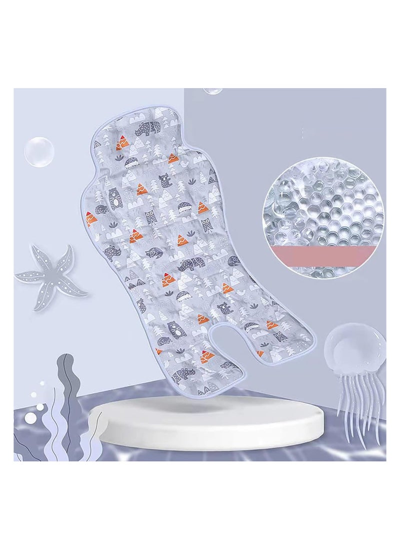 Joyelink Baby Car Seat Cooler Pad Summer Chair Ice Cushion Baby Car Seat Cooler Pad Carseat and Stroller Cooling Pad for Stroller High Chair 26.8in * 13in  - Image 3