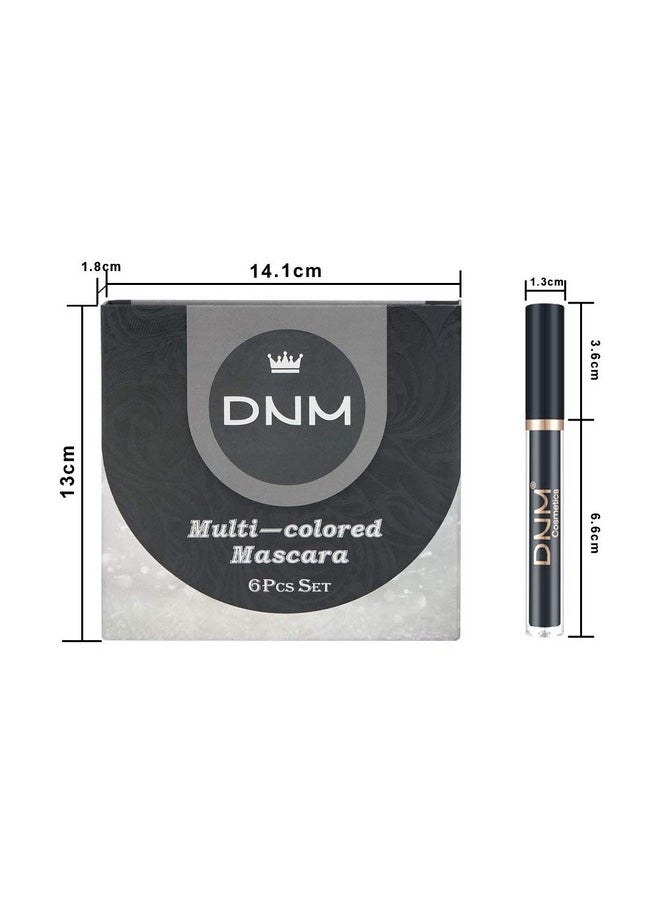 BINGBRUSH Colored Colorful Waterproof Mascara For Eyelashes Set,Blue White Black Brown Purple Long Lasting Charming Voluminous Cruelty Free Vegan Eye Makeup (D-6 Colors 01, D)  - Image 4
