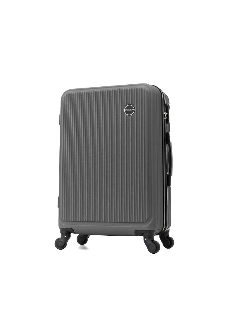 TAKEOFF TAKEOFF Hardside Luggage Trolley Bag 3 Pieces set,Grey (S-20,M-24,L-28 Inch)  - Image 2