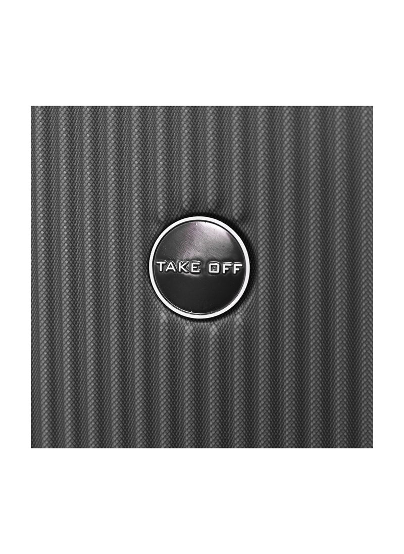TAKEOFF TAKEOFF Hardside Luggage Trolley Bag 3 Pieces set,Grey (S-20,M-24,L-28 Inch)  - Image 3