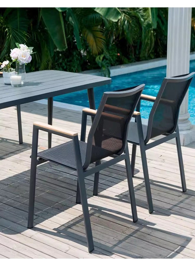Broyhome Garden Furniture dining chair| Furniture Patio chair| restaurant chair Grey color - Image 4