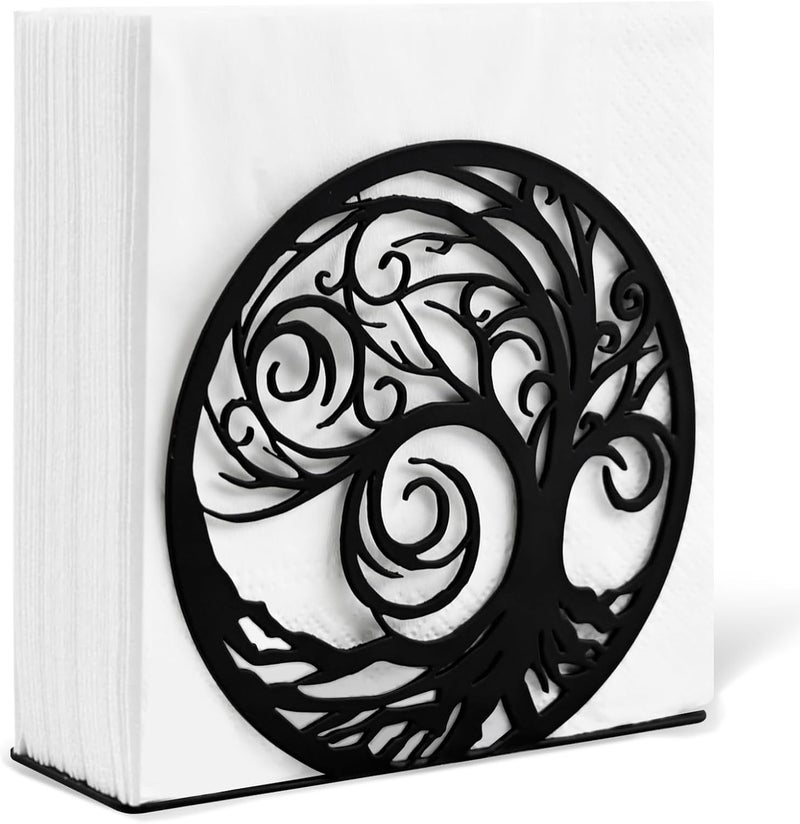 MSJGA Napkin Holder for Table Metal Standing Napkin Holders for 5-inch Paper Napkins, Mail Bills Elegant Napkin Dispenser for Dining Room, Kitchen - Image 1