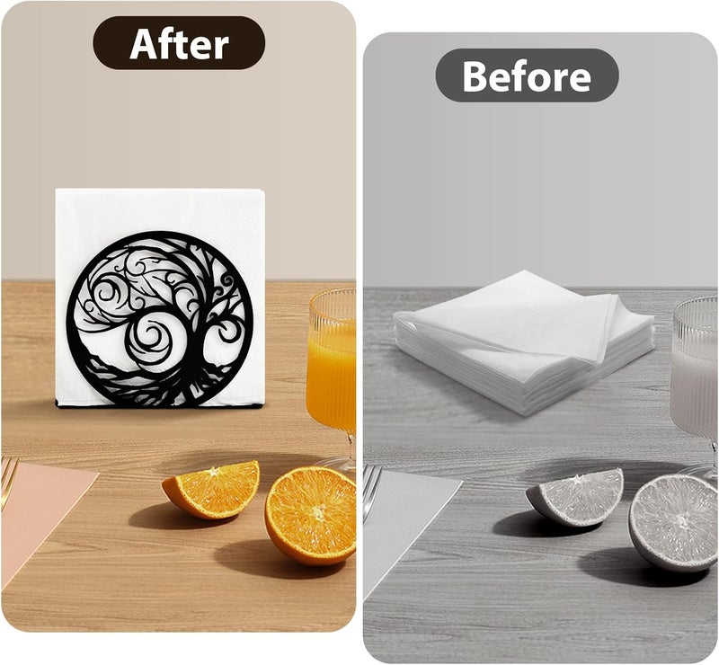 MSJGA Napkin Holder for Table Metal Standing Napkin Holders for 5-inch Paper Napkins, Mail Bills Elegant Napkin Dispenser for Dining Room, Kitchen - Image 4