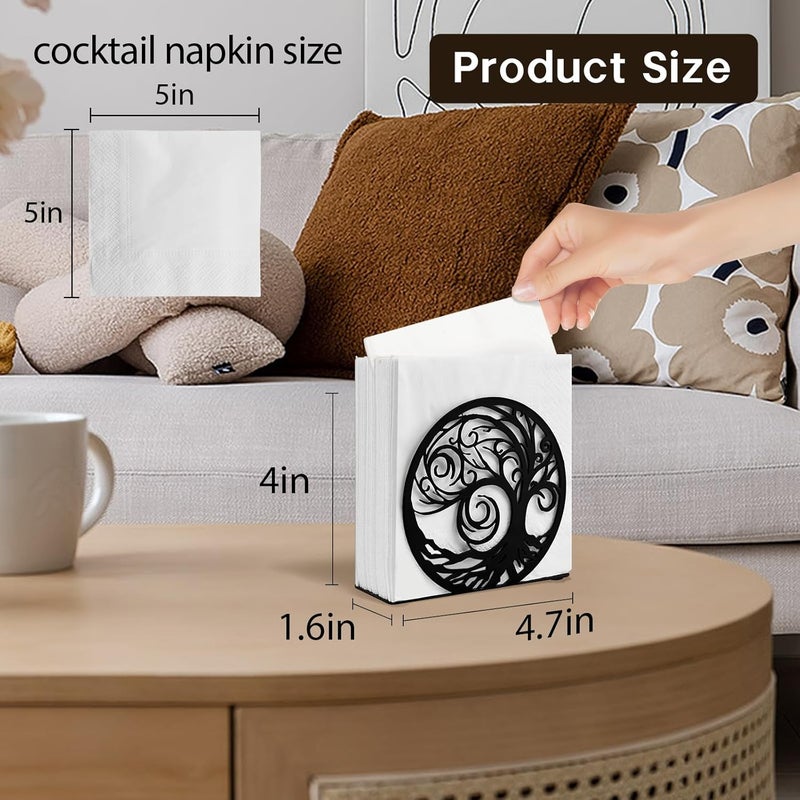 MSJGA Napkin Holder for Table Metal Standing Napkin Holders for 5-inch Paper Napkins, Mail Bills Elegant Napkin Dispenser for Dining Room, Kitchen - Image 3