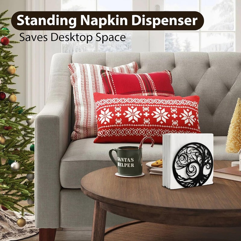 MSJGA Napkin Holder for Table Metal Standing Napkin Holders for 5-inch Paper Napkins, Mail Bills Elegant Napkin Dispenser for Dining Room, Kitchen - Image 5