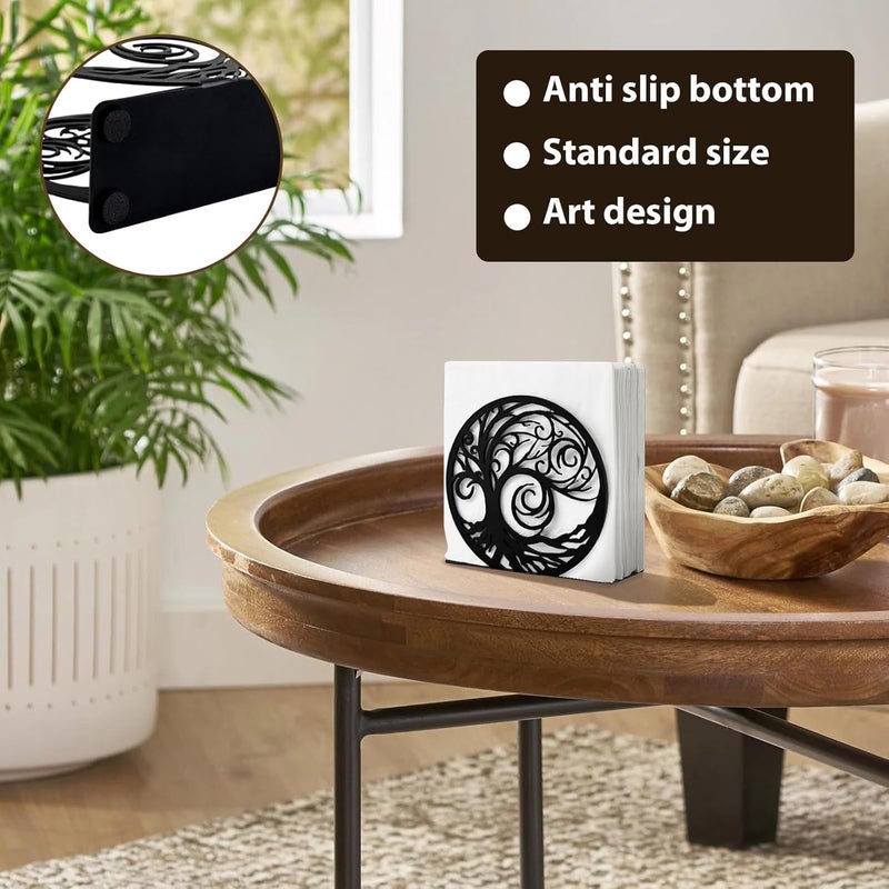 MSJGA Napkin Holder for Table Metal Standing Napkin Holders for 5-inch Paper Napkins, Mail Bills Elegant Napkin Dispenser for Dining Room, Kitchen - Image 2