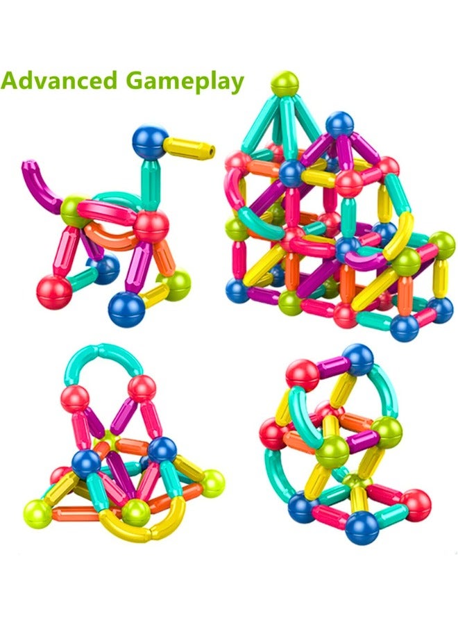 Chase Up Magnetic Stick, Balls and Rods Set, Building Blocks, STEM Stacking Toys, Educational Toys for Kids Boys and Girls (36 PCS) - Image 3