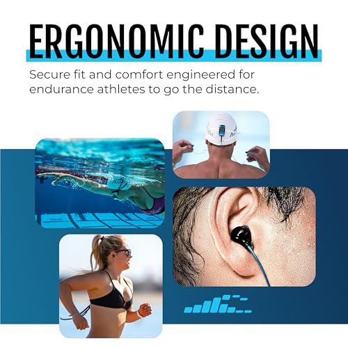H2O Audio Surge S+ Waterproof Sport Headphones, (Short Cord Design) – in-Ear Sweatproof Earbuds for Swimming, Running, Cycling – IPX8 Waterproof, Compatible with iPods & MP3 Players - Image 3